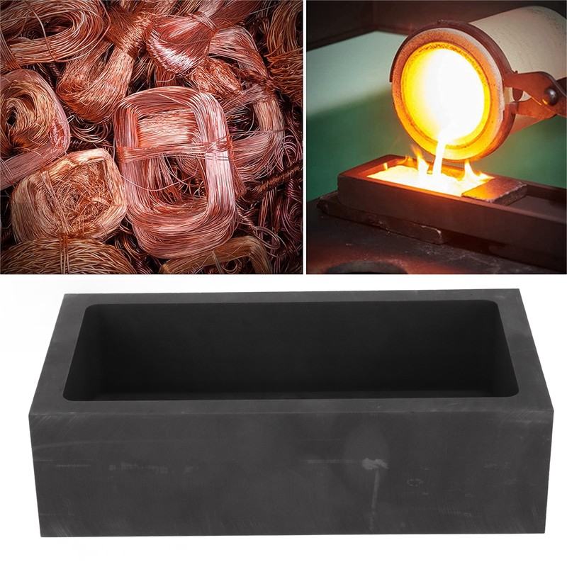 Graphite Ingot Mold 20.9lb Alchemy Capacity Graphite Casting Melting Ingot