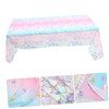 SHOWERORO Seascape Decor Tablecloth Mermaid Fish Scale Theme Large Rectangle