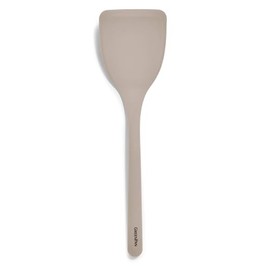 GreenPan Silicone Solid Turner Spatula, Flipping Cooking Kitchen Utensil, Flexible Rubber Nonstick Cookware, Rigid Steel Core, Heat-Resistant, Anti-Slip Handle, BPA-Free, Dishwasher Safe, Taupe