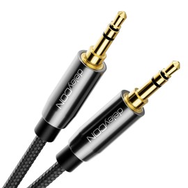deleyCON PREMIUM 5m (16.6 ft) jack cable with Nylon casing - Stereo Audio - 3.5mm jack to 3.5mm plug - gold plated connectors