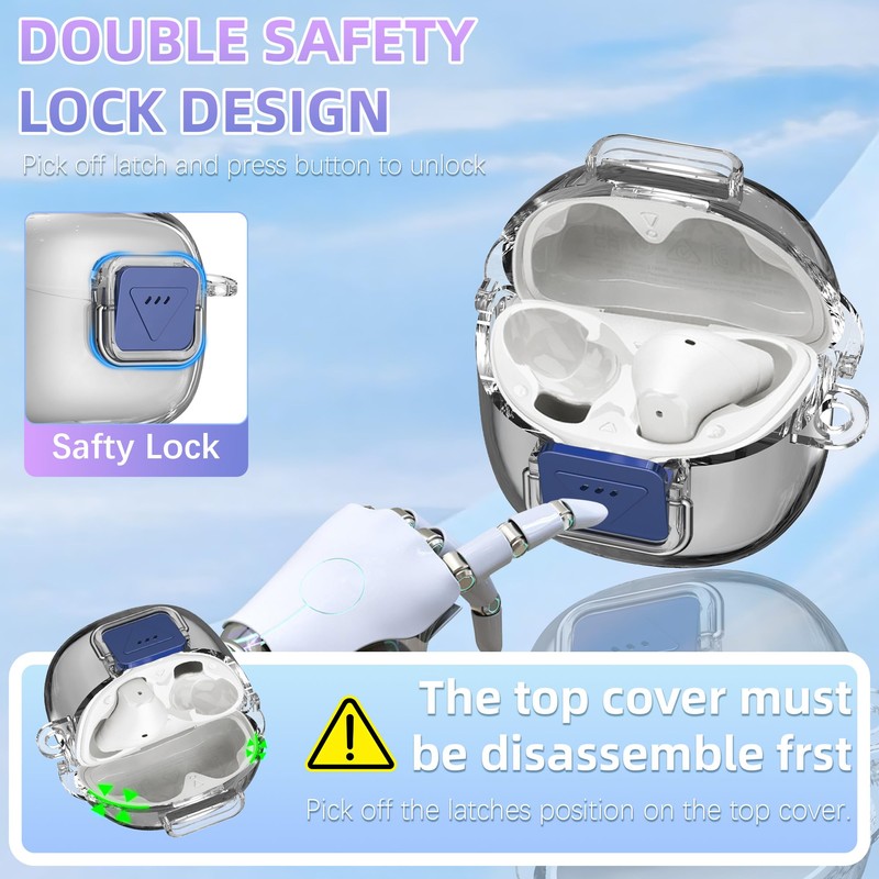 Upgrade Secure Lock for JBL Tune Flex 2 Case Cover