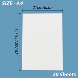 100% Cotton Watercolour Paper - 140LB/300GSM, Medium Grain | Acid-Free Heavyweight Thick White Cold Press Paper for Professional Artists, Students & Hobbyists, 20 Sheets, A4 Size (29.7 * 21cm)