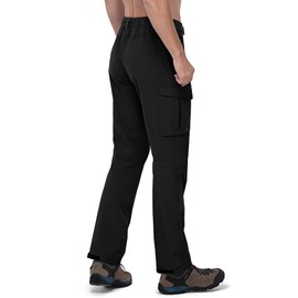 33,000ft Men's Rain Pants Waterproof Lightweight Breathable Golf Over Pants for Hiking Travel Cycling Outdoor Black