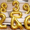 Ponmoo Balloons, Numbers 10, Gold, Giant Number 0, 1, 2,