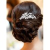 Women's Crystal Bride Sea Star with Pearl Wedding Hair Comb