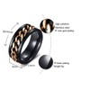 LEEYA NL11 8MM Stainless Steel Rings for Men Engagement Wedding