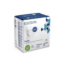 Egosan Super Incontinence Adult Pull Up Underwear with New Stretchable Waistband, Maximum Absorbency for Active Men and Women (Medium, 14 ct*, 14 Diapers)
