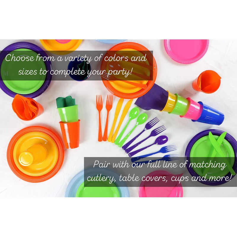 Exquisite Solid Color Premium Plastic Cutlery, Heavy Duty Plastic Disposable