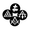 York Rite Masonic Vinyl Decal - [Black][6 Inch]