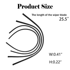 QKWL 4 PCS Windshield Wiper Blades, Wiper Blade Refill,Silicone Windshield Wipers, High Definition Silence Wiper Refill Easy And Simple To Change, Quick To Remove, Suitable For All Types Of Vehicles