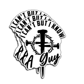 (3Pcs) I Can't But I Know a Guy Sticker Christian Faith Humor Vinyl Decal for Bible Cover Tumbler Laptop Water Bottle – Inspirational Religious Gifts for Men Women Teens Adults 3"x2.3"