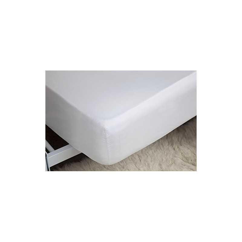 Belledorm White Fitted Sheet, 200 Thread Count Percale, Mattress Depth