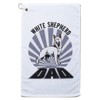 Style In Print Golf Towel Dad White Shepherd Dog Cotton