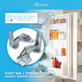 DL-pro 481147 00481147 Fridge Hinge Suitable for Miele 5546050 Neff Bosch Siemens / AEG Electrolux 407131425/8 Fridge / Built-in Fridge / Freezer