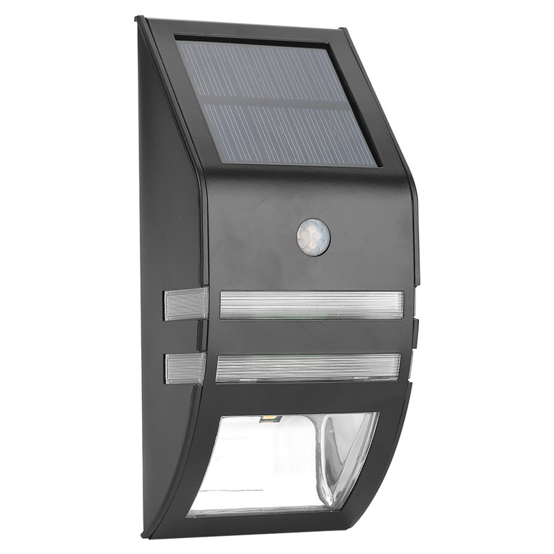 Solar Powered PIR Motion Sensor 2 LED Path Wall Light