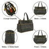 Tool Tote Bag, Heavy Duty 16oz Waxed Canvas Garden Tool