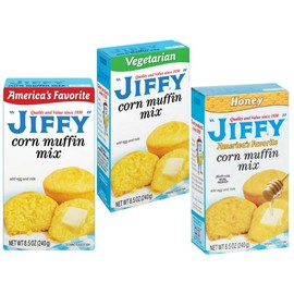 Cornbread flour mixing + King Combo QR code (Assorted (Honey, Vegetarian, Original(1 each))