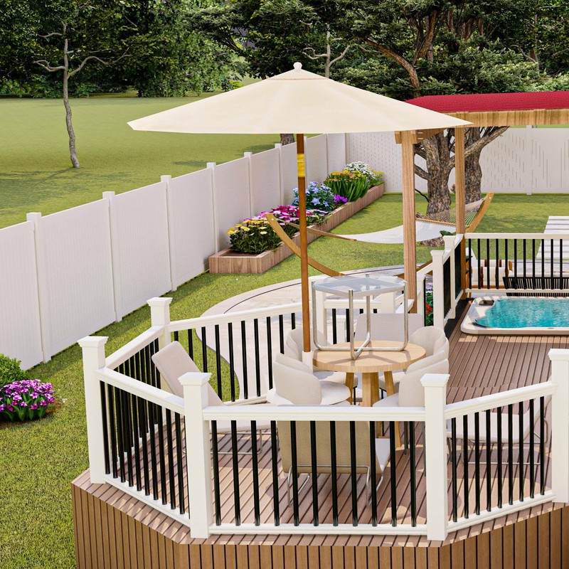 HYPERGIANT 56 Pack 36" Aluminum Deck Balusters,3/4" Round Deck Railing