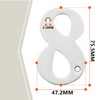 Bwintech 1 Pcs 75mm Satin Nickel SS304 House Numbers Door