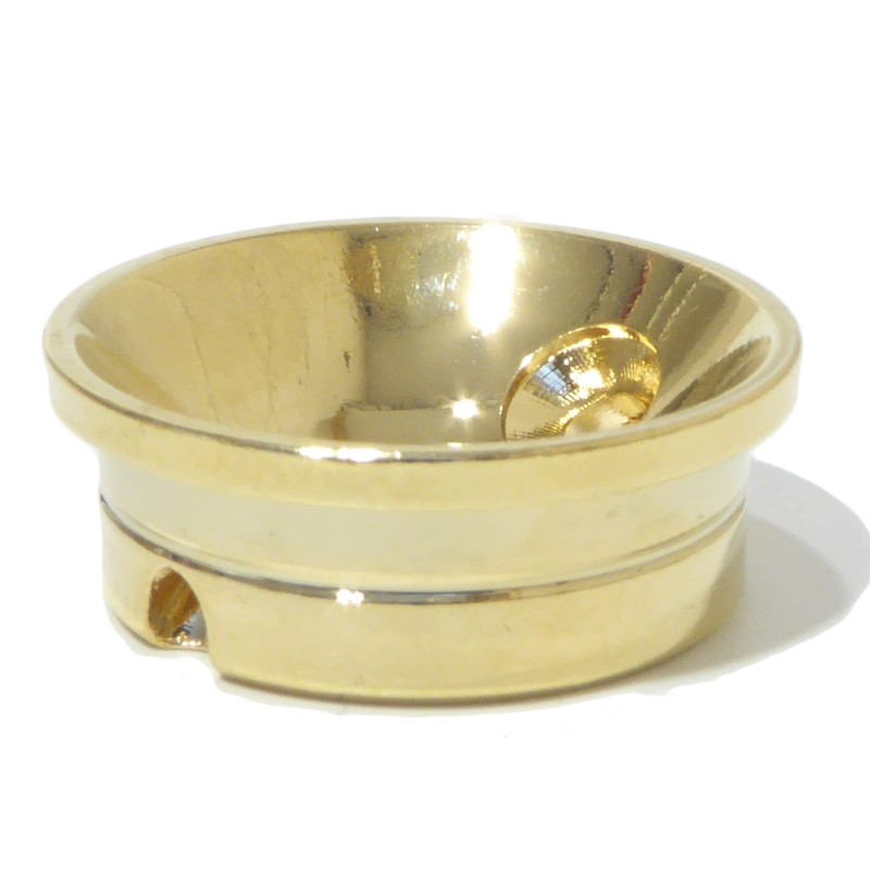 Electric guitar input jack socket plate in gold round telecaster