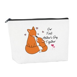 Mothers Day New Mom Gifts for New Mom Our First Mother's Day Makeup Bag Mother's Day Birthday Gifts for Mom Make Up Bags for Women Mother Moms Cosmetic Bags (1 Pcs)