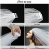 DEEDOCHY Wedding Veil,Bridal Veil,Veils for Women Wedding,2 Tiers White Bridal