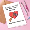 PTRUKD Funny Anniversary Card for Couples, Humorous Love Greeting Card,