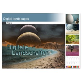 Digital landscapes (Monthly Wall Calendar 2025 16.5" x 23.4" (open)), CALVENDO 14 Month Calendar