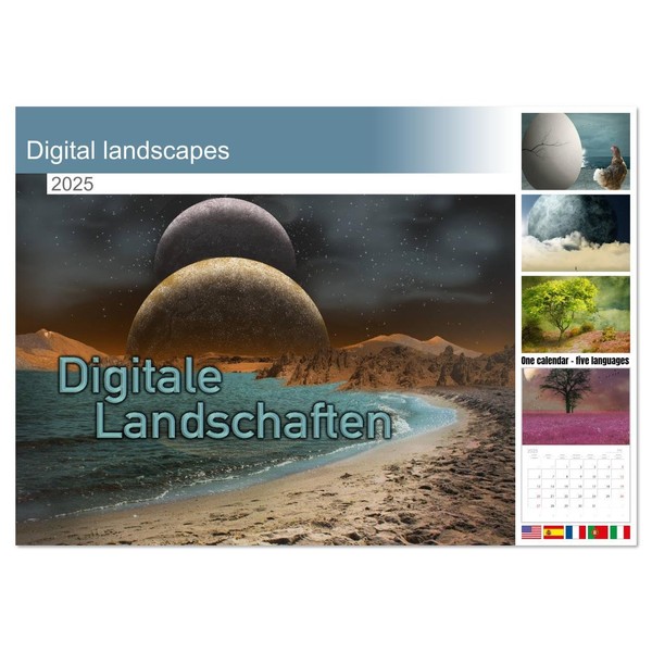 Digital landscapes (Monthly Wall Calendar 2025 16.5" x 23.4" (open)),