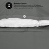 SSW HOMES Double Duvet Cover Charcoal - 3 Pcs Brushed