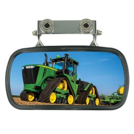 8" x 4" Universal Magnetic Tractor Mirror Stainless Steel Convex Rear View Mirror with U-Bracket for Trucks Tractors Forklifts (Pack of 1)
