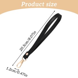 Yuomeaz Wrist Lanyard Anti-Theft Phone Wrist Strap, PU Leather Phone Strap Key Chain for Wallet Purse Clutch Pouch Car Keys