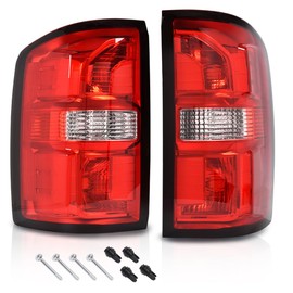 ALLGOOD Tail Lights Compatible with GMC Sierra 1500 2014-2018, Fit GMC Sierra 2500 HD 2015-2019, Fit GMC Sierra 3500 HD 2015-2019, Brake Lamps Red Lens w/o Bulbs, Left & Right