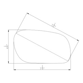 APA Replacement Mirror Glass Non-Heated with Adhesive Pads for 1998-2011 CROWN VICTORIA GRAND MARQUIS 2003-2004 MARAUDER Passenger Right Side FO1323118