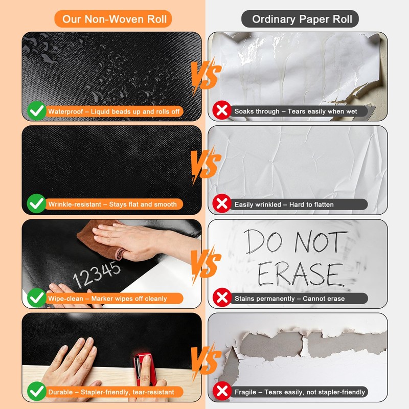 Black Fabric Bulletin Board Background Roll for Classroom, 16" x