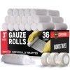 Premium Gauze Rolls - 36 Pack - 3" x 4.1yd