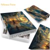 Ideabazar Beautiful Moon Sailboat Puzzles for Adults 1000 Pieces Nature,