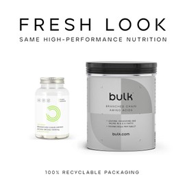 Bulk Pure Branched Chain Amino Acid (BCAA) Tablets, 1000 mg, Pack of 100, Packaging May Vary