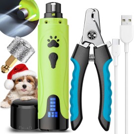 YABIFE Dog Nail Grinder, Trimmers and Clippers Large, Mint Green