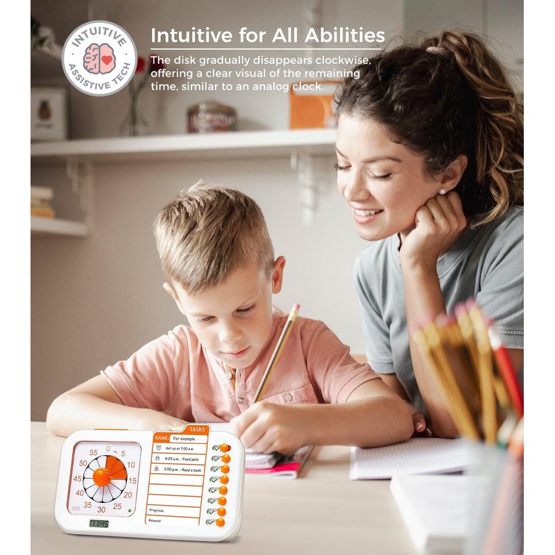 3-in-1 Visual ADHD Timer for Kids & Adults with Planning
