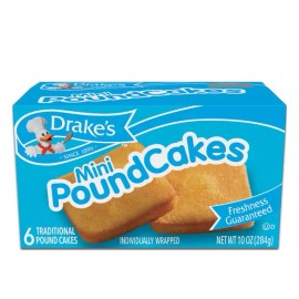 Drakes Drake's Mini Pound Cakes 6 Cakes Box Individually Wrapped