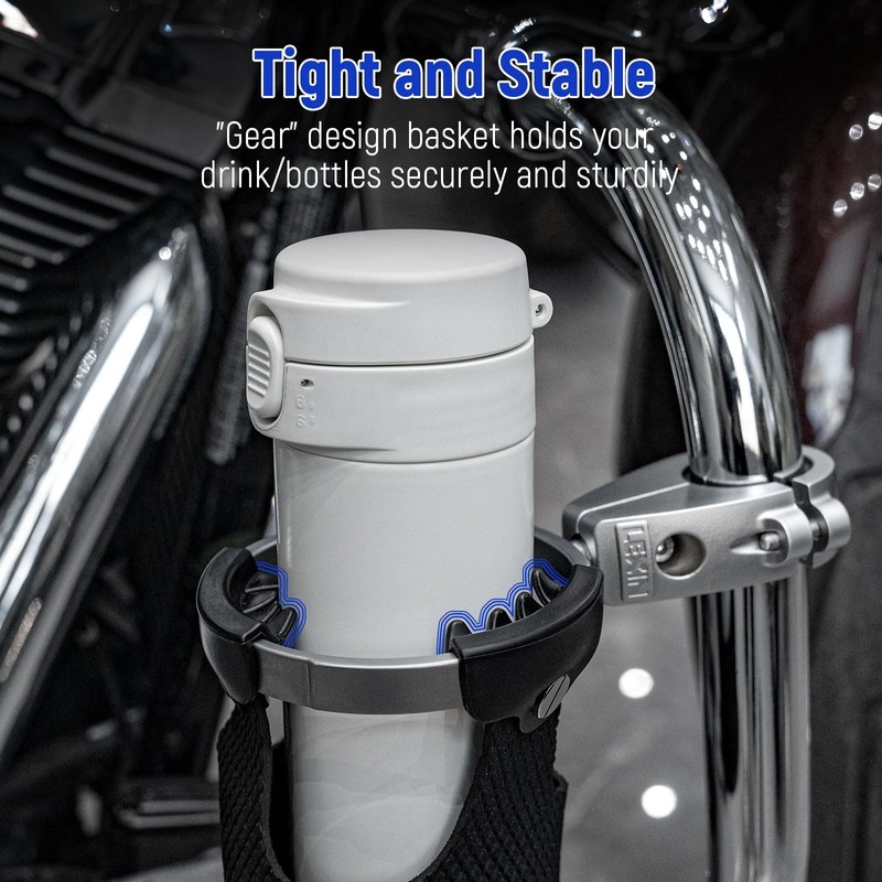 LEXIN LX-C3 Motorcycle Cup Holder with 360°swivel ball-Mount, Large Boat