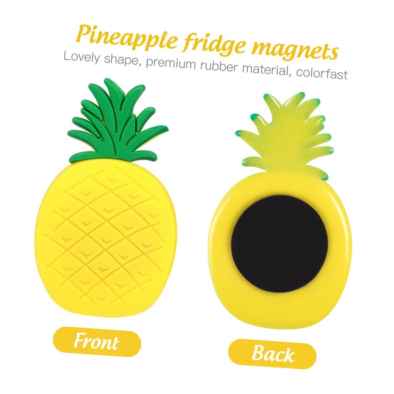 Garneck Office Decor 10pcs Refrigerator Magnets Pineapple Refrigerator Magnets Fruit