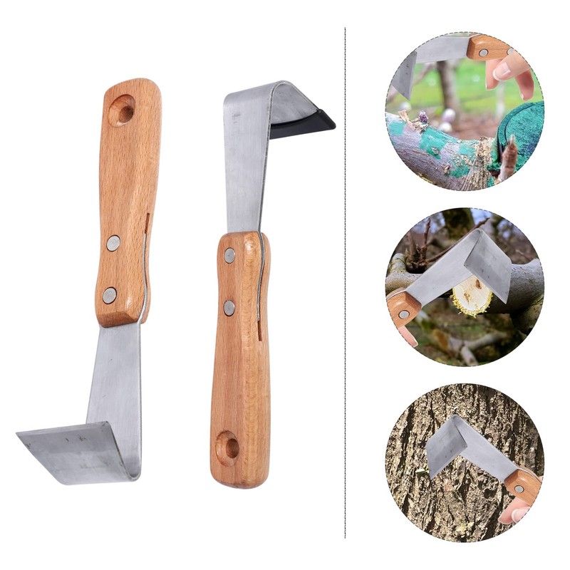 DOITOOL Felled Draw Shave Knife: 2pcs Bark Removal Tool Straight