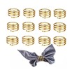 12pcs Napkin Ring Spiral Washable Decorative Metal Napkin Holder Ring