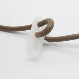 5 x 3-Hole Strain Reliever with Clamp Holder 41 x 30 x 2 mm White Plastic Cable Pull Relief for Cable