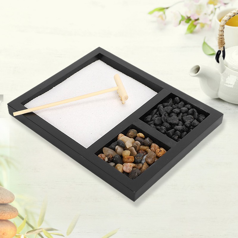 Zen Garden Sand Tray Decoration Desktop Micro Landscape Ornament Craft