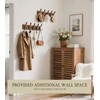 RELBRO Coat Rack Wall Mount, 16.7 Inch Wooden Wall Coat