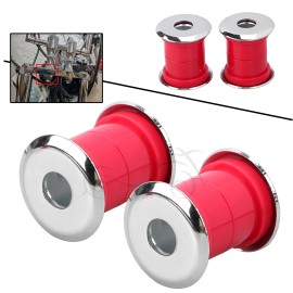 Unbranded Red Handlebar Riser Bushings For Harley Sportster Dyna Wide Glide Low Rider FXST