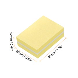 sourcing map 100pcs Mini Nail Buffers, 100/180 Grit Nail Sanding Blocks, Bulk Nail Buffing Polishing Blocks Professional Nail Polisher Set for Acrylic and Natural Nails, Yellow